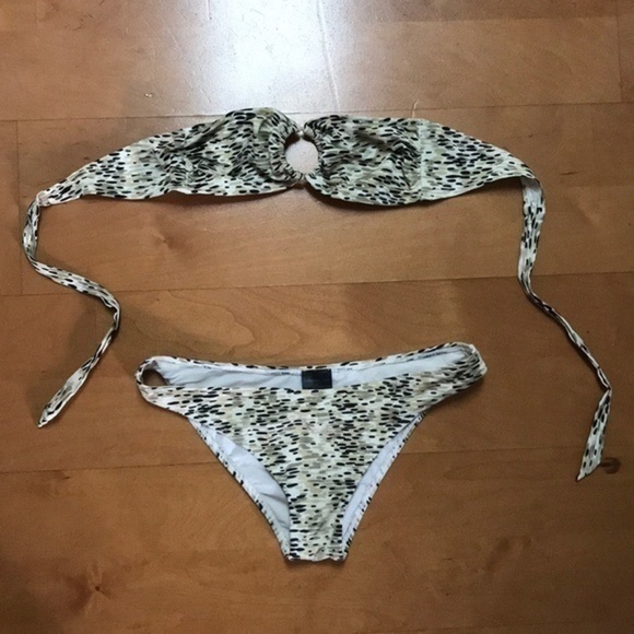 Express Animal Print Bikini Size Medium - Picture 2 of 6